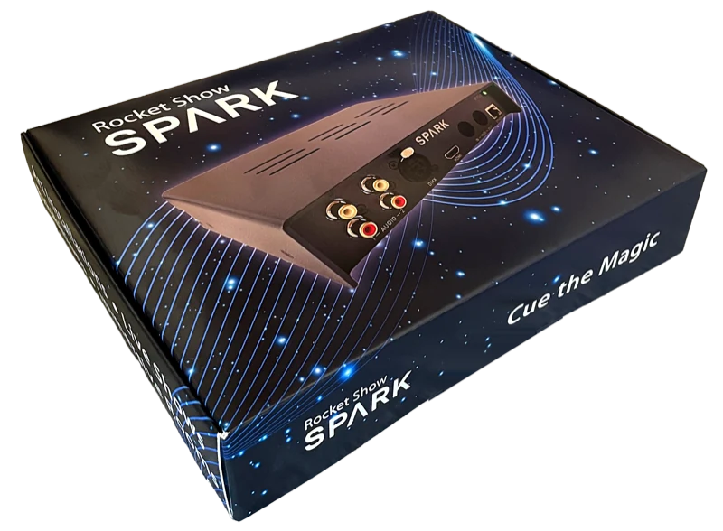 The boxed Rocket Show SPARK as it ships